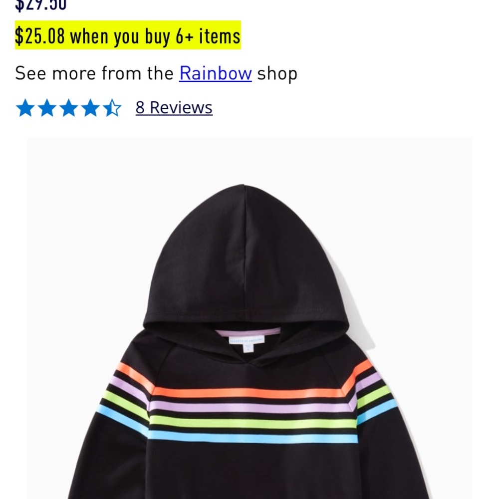 ⭐️🚀 Rockets of Awesome rainbow striped hoodie